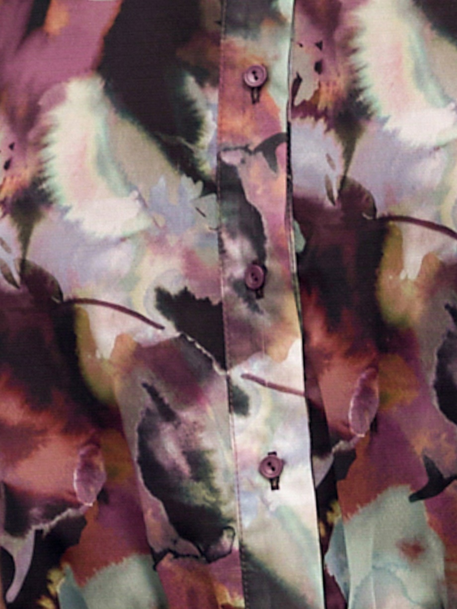 Платье из тонкого шифона с растительным принтом