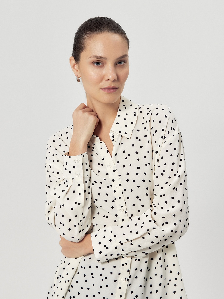 Блузка из 100% вискозы в горошек