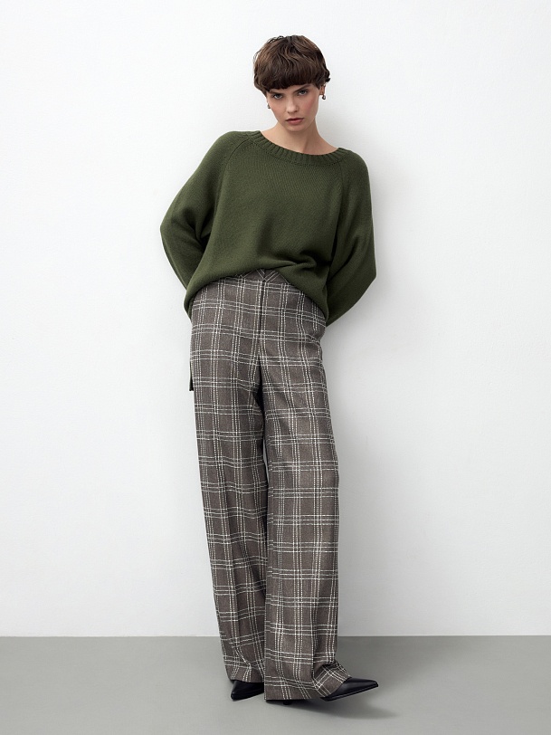 Свободный джемпер из вязаного трикотажа