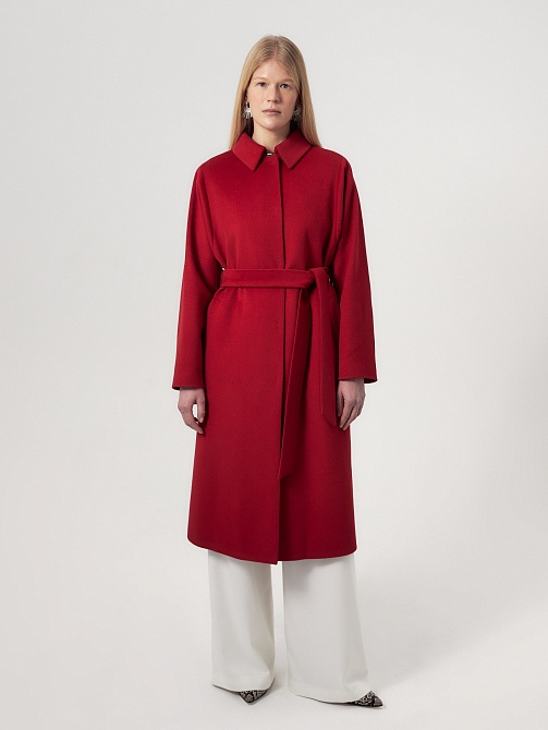 Демисезонное пальто из шерсти с мембраной