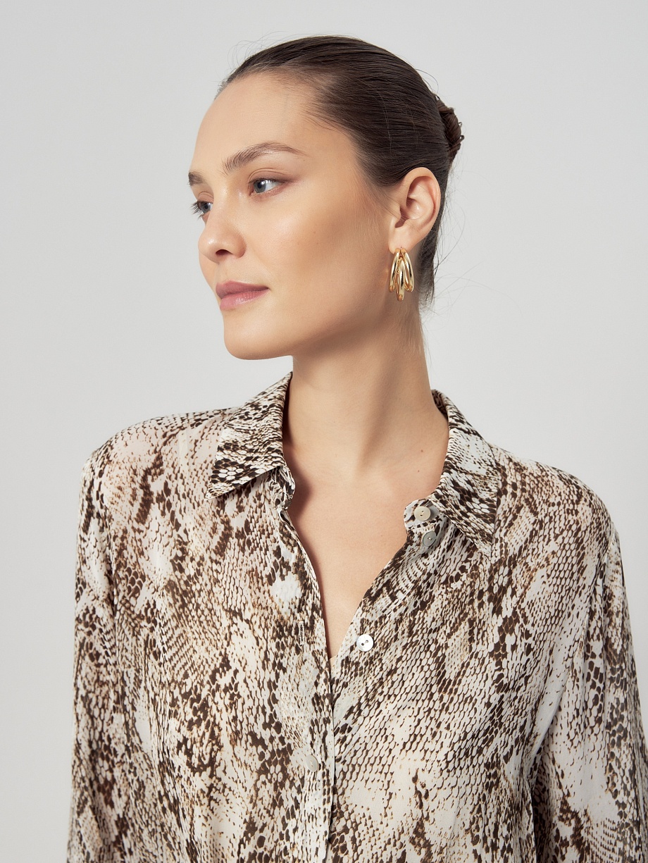 Платье-рубашка из 100% вискозы