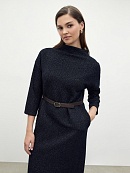 Платье из фактурного трикотажа с воротником-стойка POMPA арт.1164337jr0890