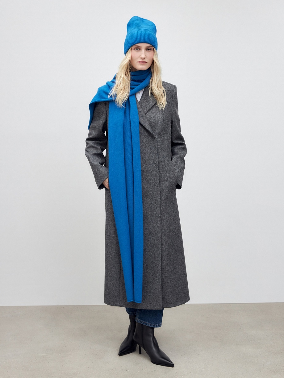 Мягкая шапка-бини с шерстью ангоры