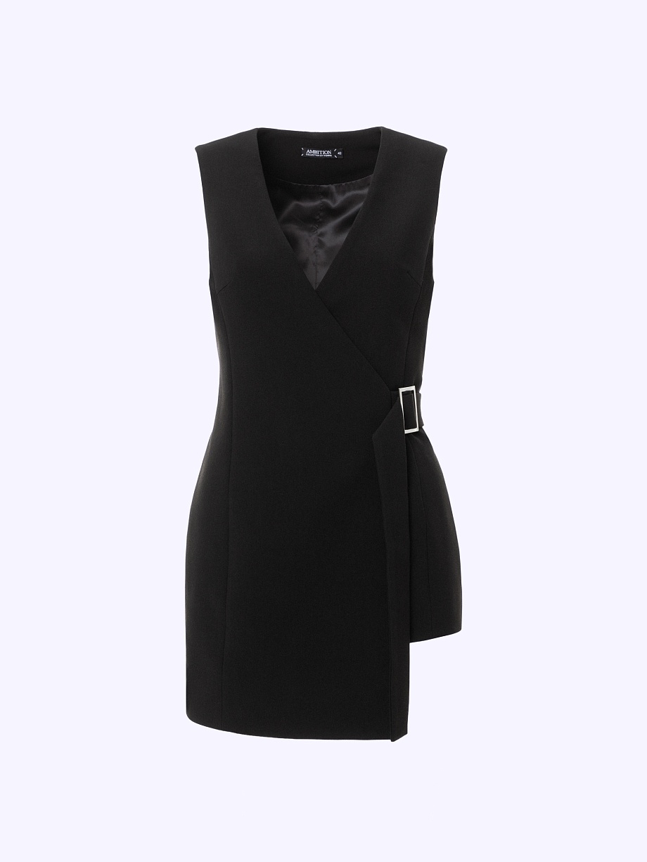 Асимметричный жилет из костюмной ткани