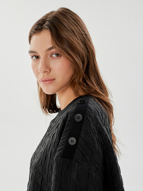 Джемпер из стеганой ткани