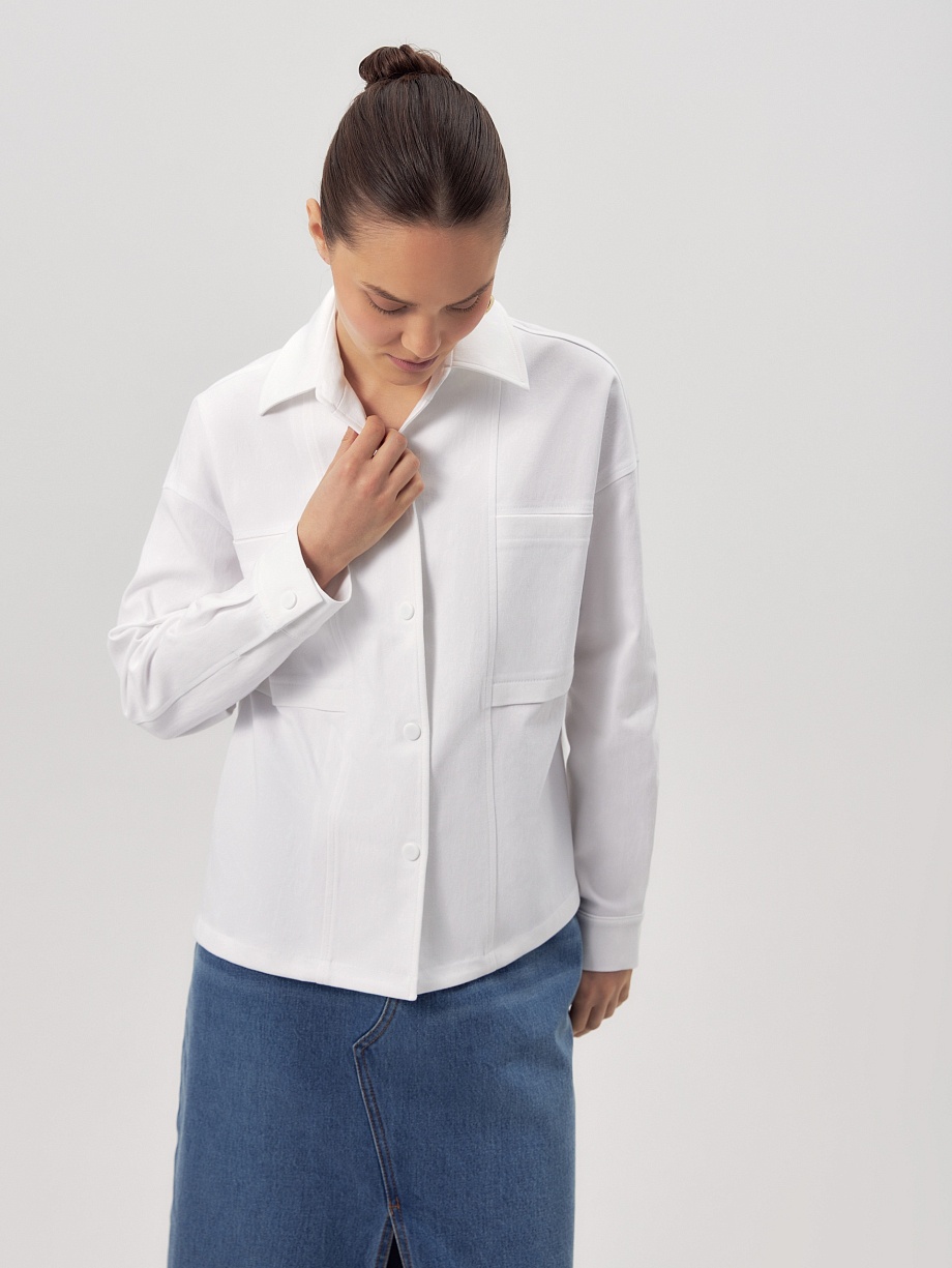 Прямой жакет из хлопка