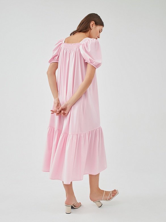 Свободное летнее платье с объёмными рукавами POMPA арт.3136780fe1215