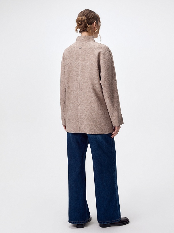 Полупальто из вареной шерсти с мембраной