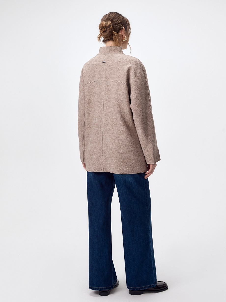 Полупальто из вареной шерсти с мембраной