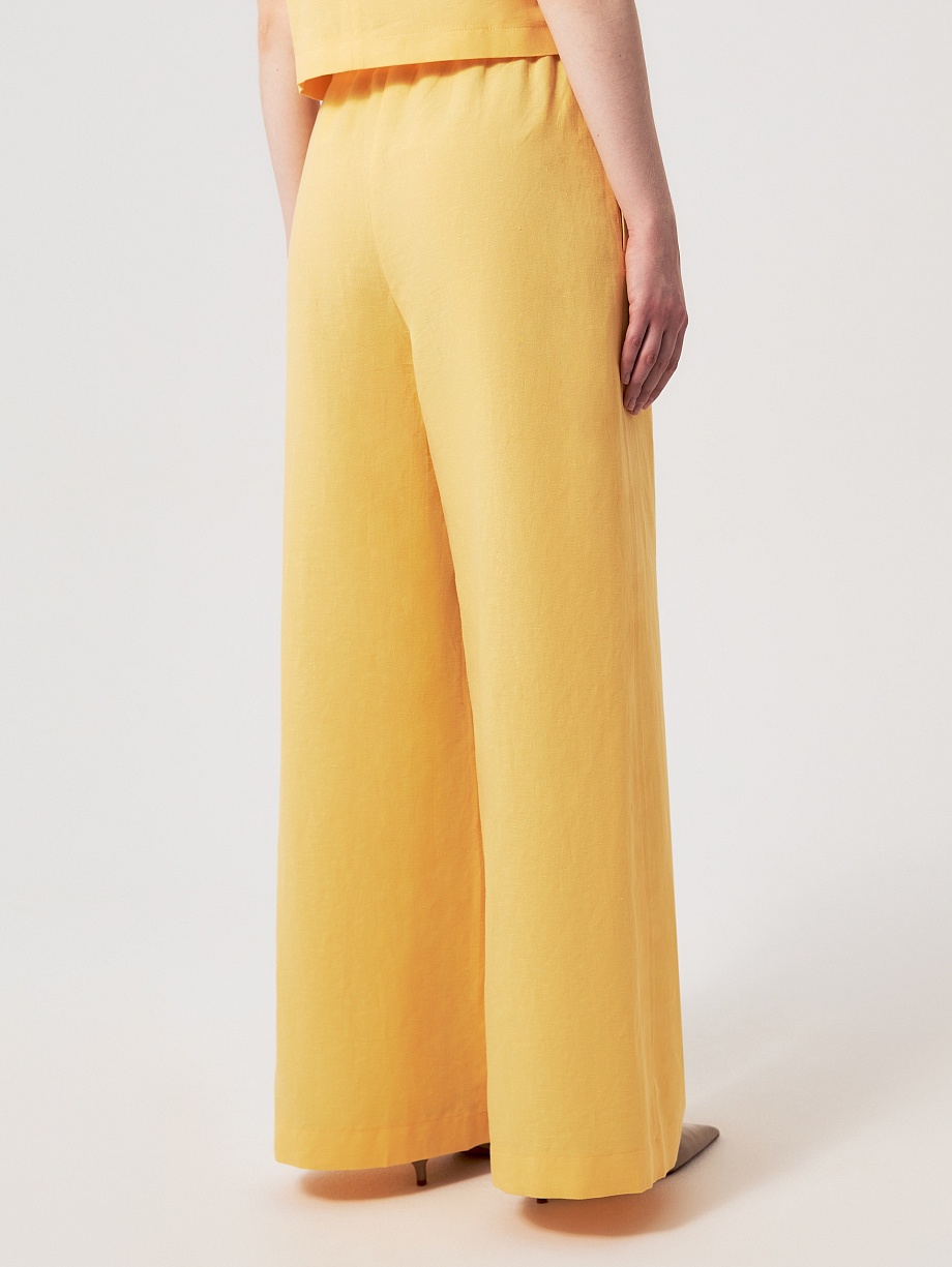 Летние брюки из хлопка и льна