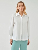 Женская белая рубашка с длинным рукавом POMPA арт.3148210ss0801