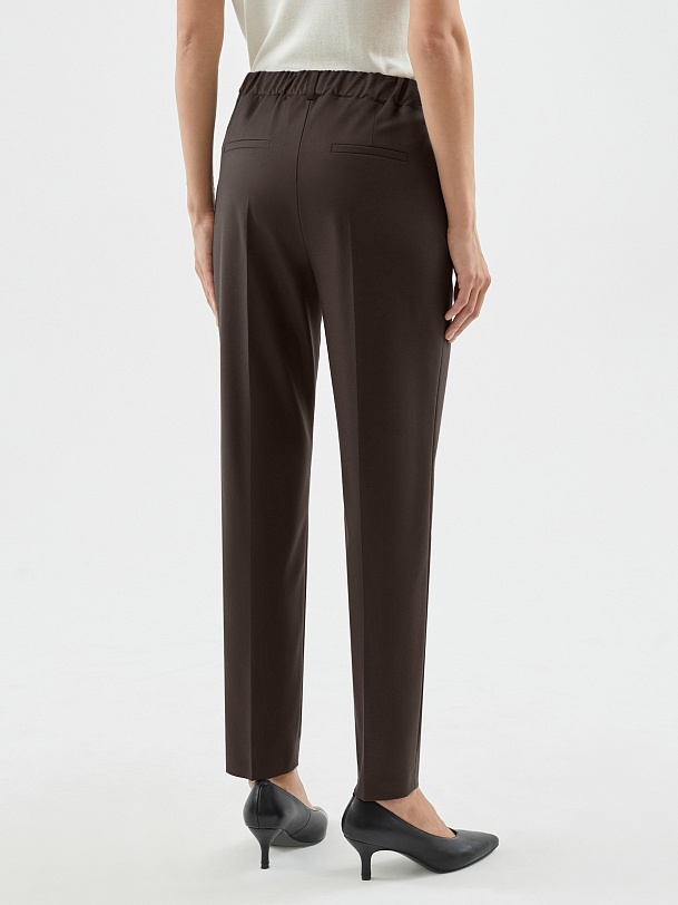 Зауженные брюки из костюмной ткани