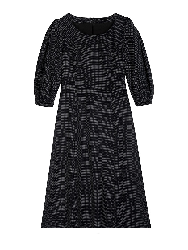 Платье миди из вискозной костюмной ткани