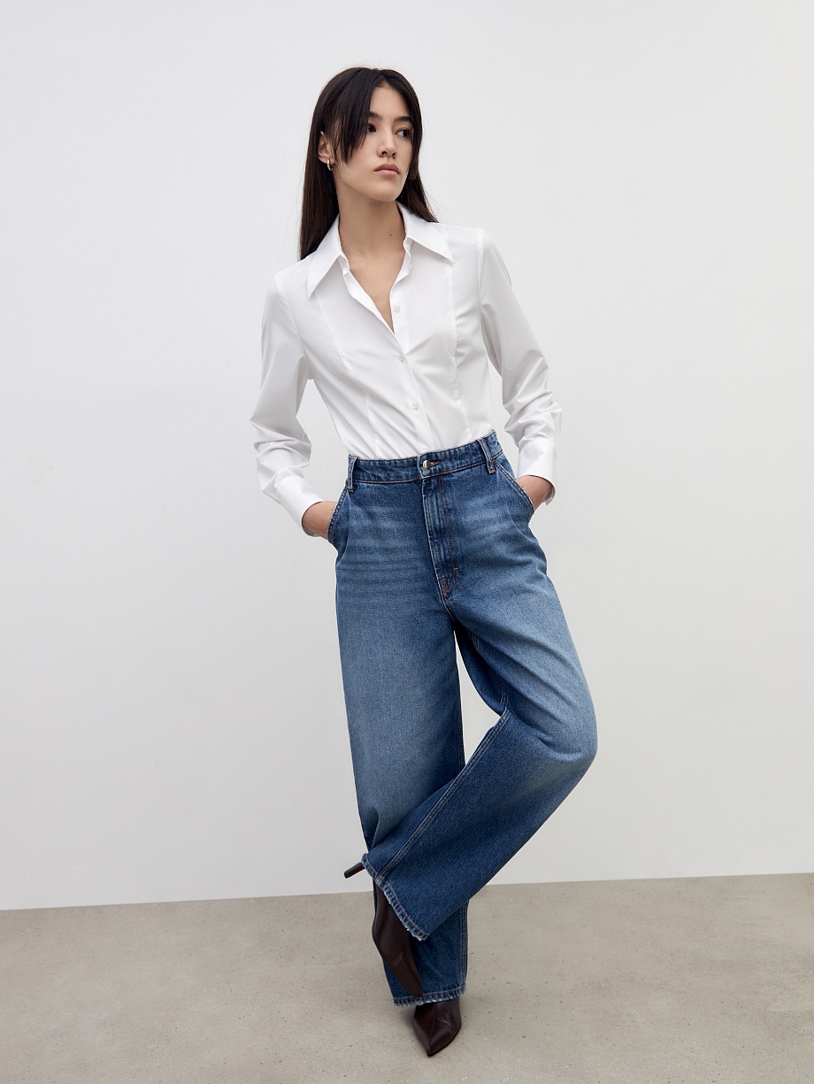 Широкие джинсы из 100% хлопка