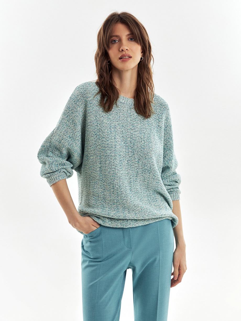 Мягкий вязаный джемпер оверсайз