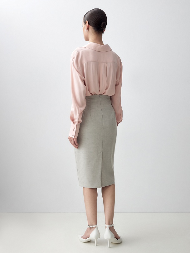 Юбка миди из костюмной ткани