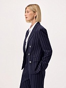Жакет из костюмной ткани с полосками люрекса POMPA арт.3101370se0190