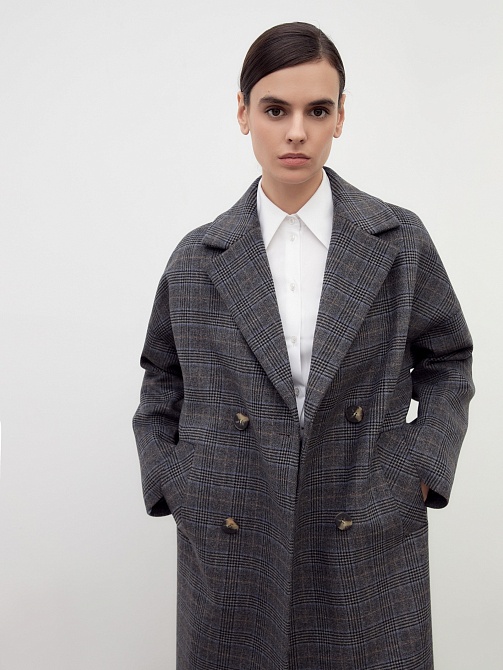 Шерстяное пальто с мембраной