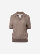 Джемпер-поло из шерсти мериноса и кашемира POMPA арт.6218060kk0805