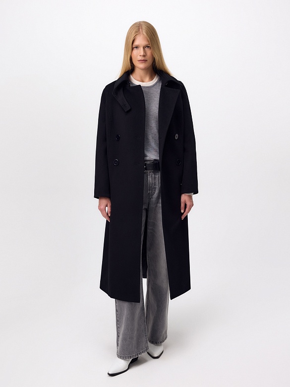 Пальто из шерсти с мембраной и утеплённой спинкой POMPA арт.1016001p90099