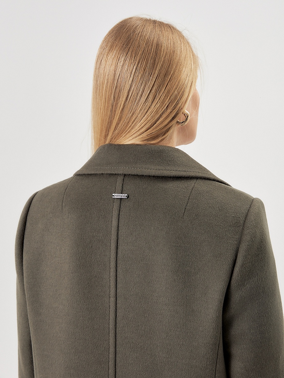 Шерстяное демисезонное пальто с мембраной