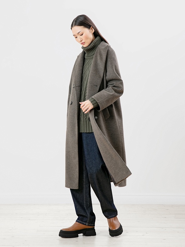 Шерстяное пальто демисезонное с мембраной