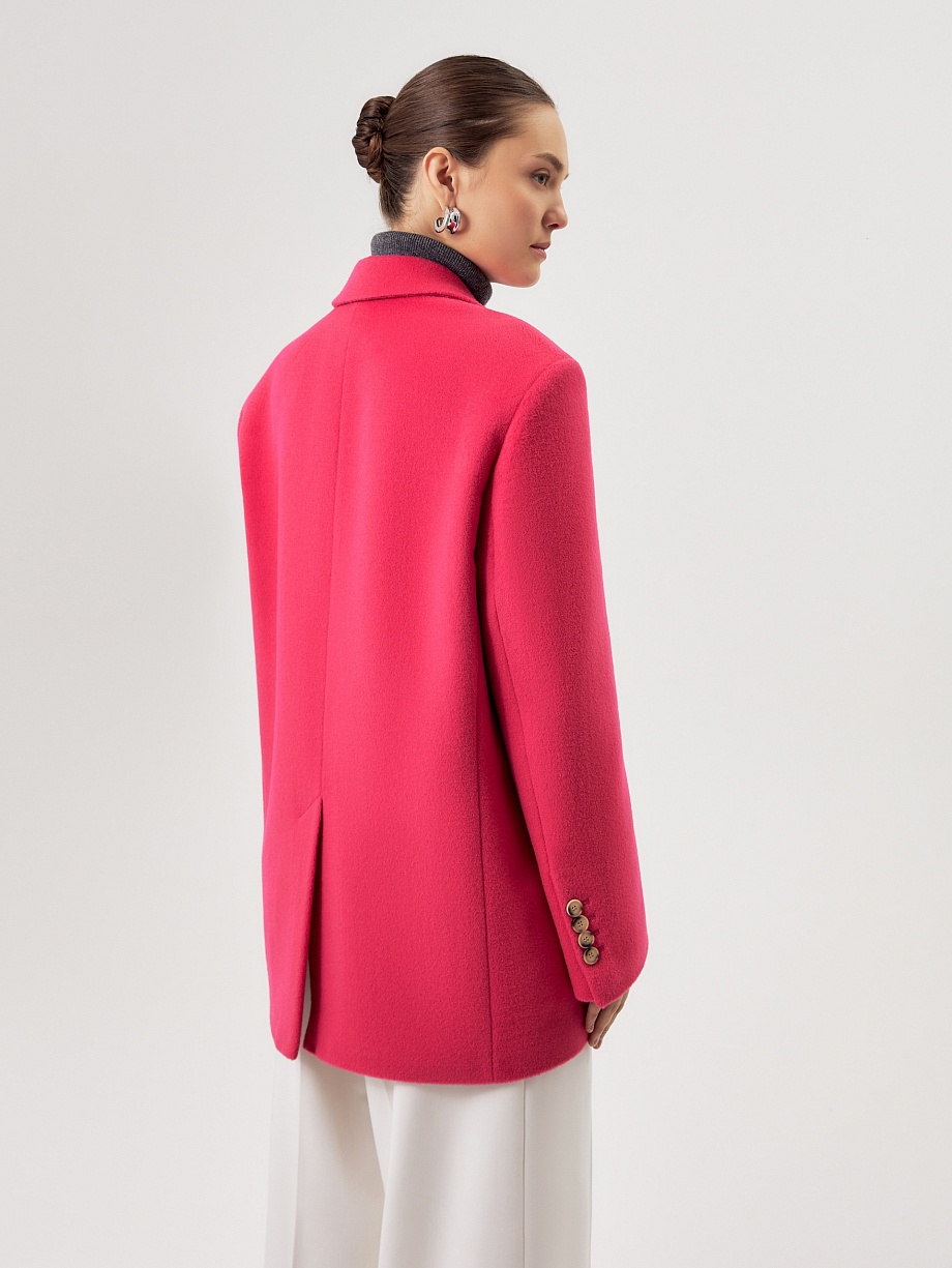 Пальто-пиджак из премиальной шерсти с добавлением кашемира и шелка