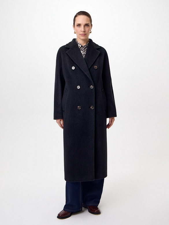 Пальто из шерсти и шелка с мембраной и утеплённой спинкой POMPA арт.1015976p90099