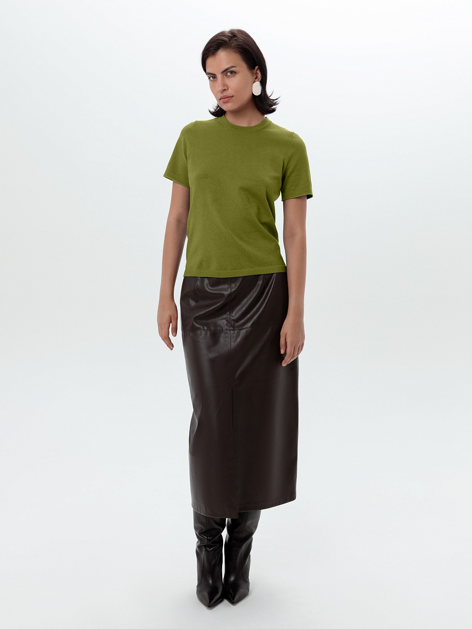 Вязаный джемпер с коротким рукавом