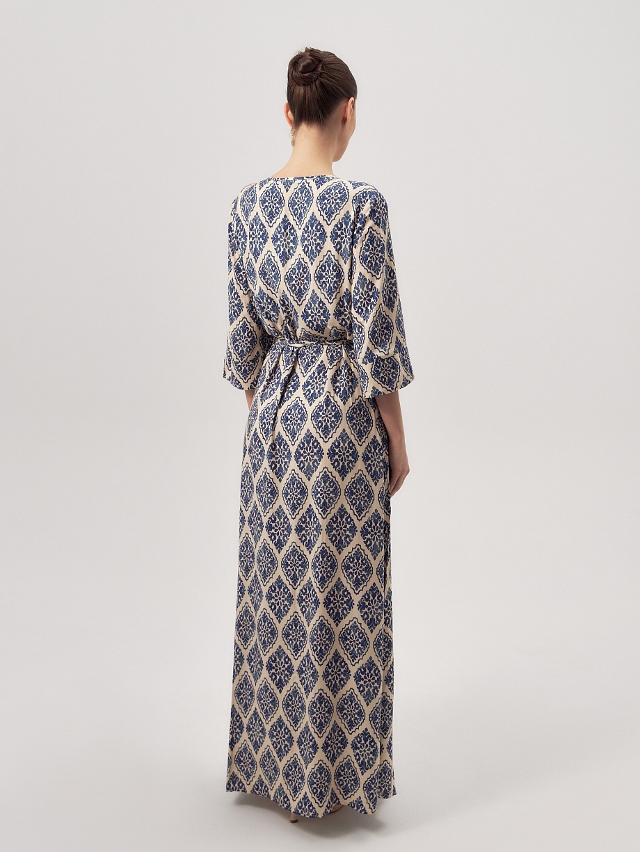 Летнее платье в пол из вискозы