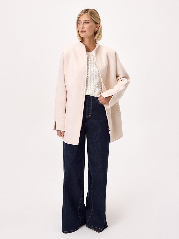 Полупальто из вареной шерсти с мембраной