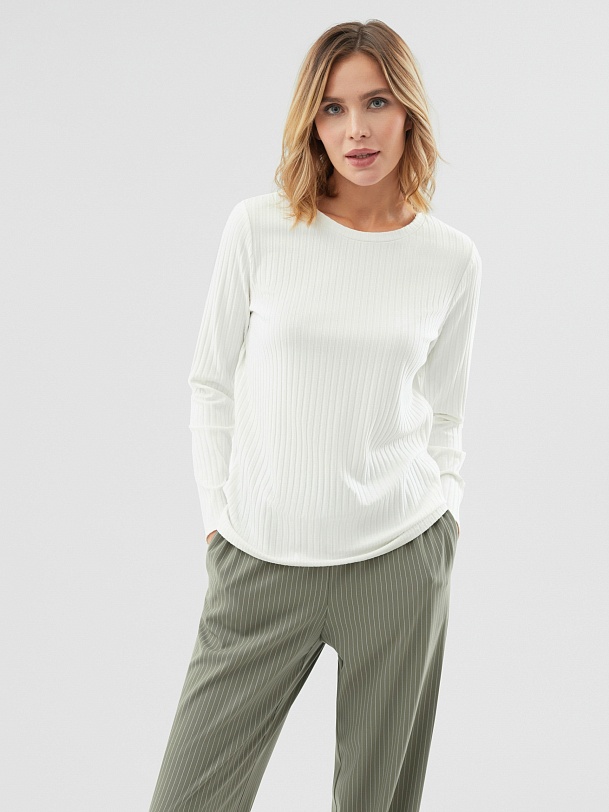 Джемпер из трикотажного полотна в рубчик