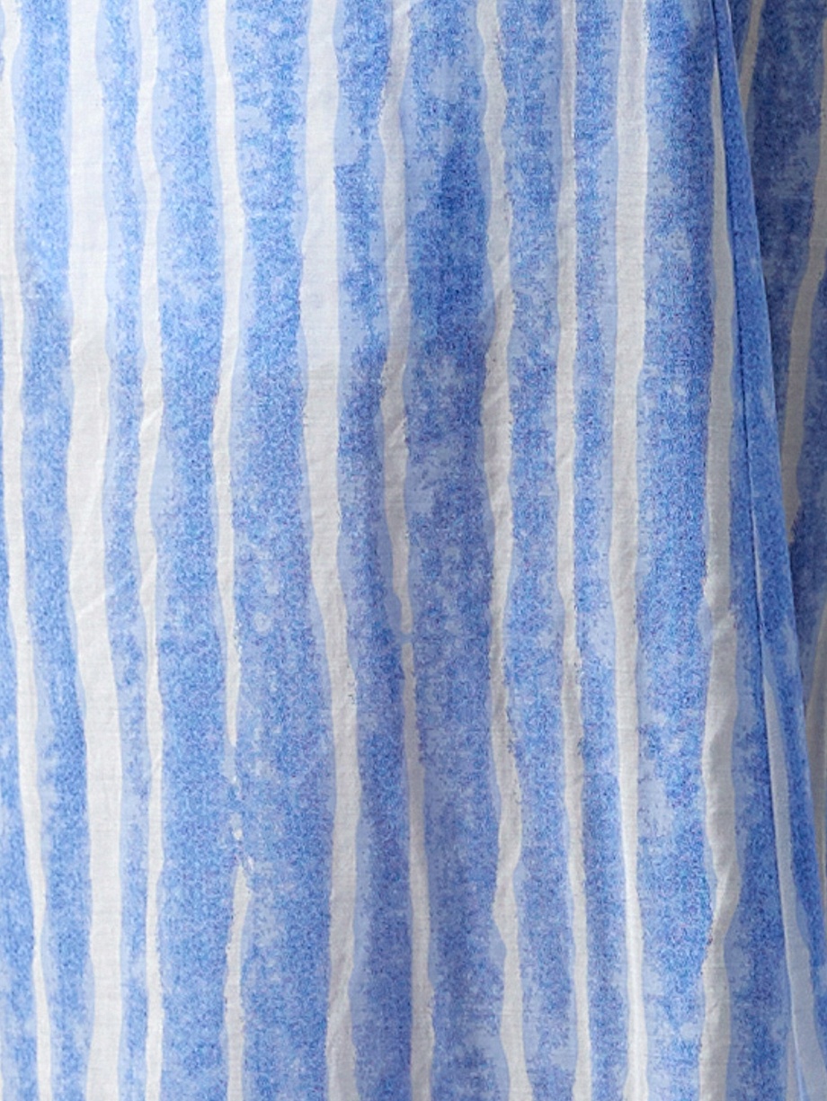 Брюки в полоску из лёгкой хлопковой ткани