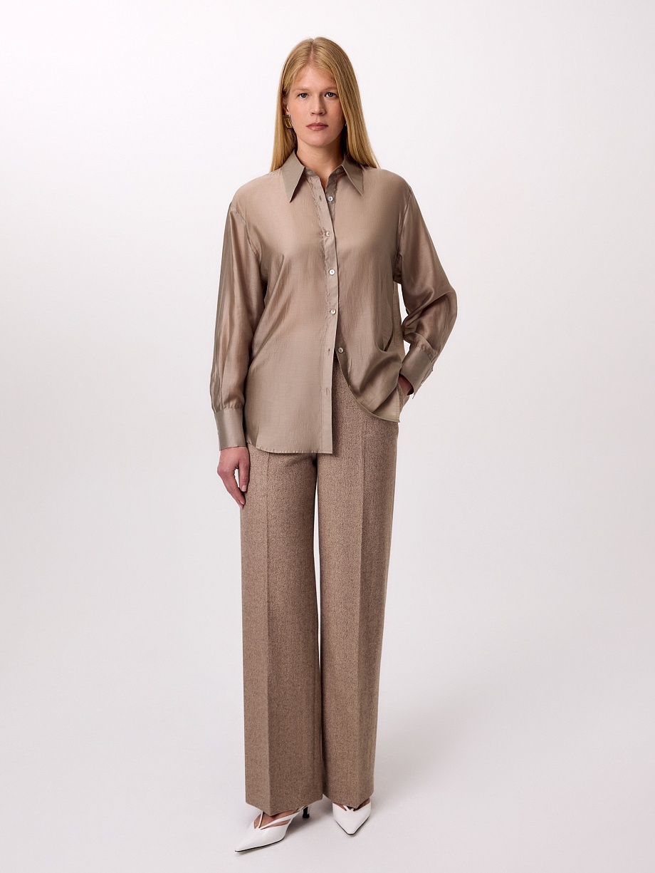 Блуза из лиоцелла и шелка