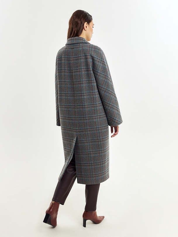 Двубортное шерстяное пальто с мембраной