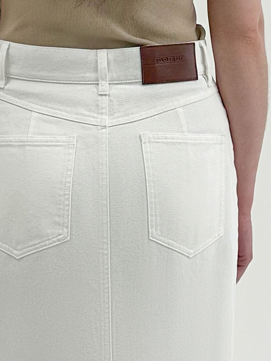 Прямая джинсовая юбка из 100% хлопка