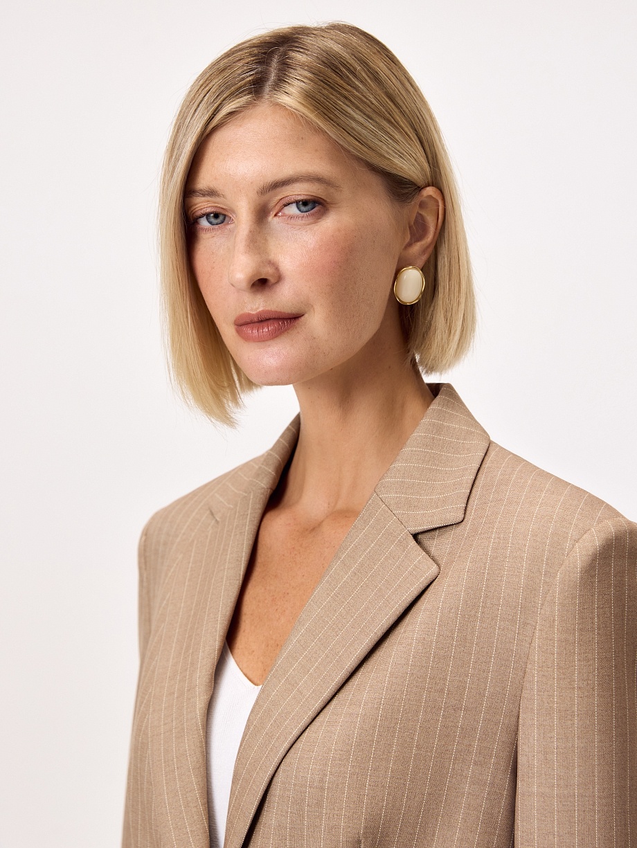 Удлиненный жакет из костюмной ткани