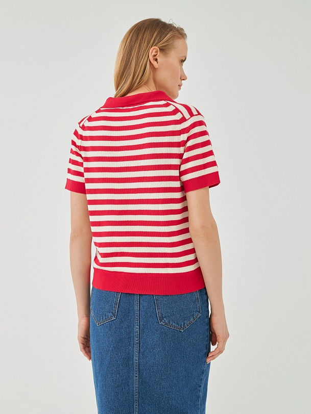 Джемпер с воротником поло