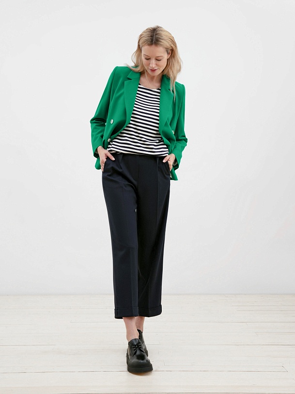 Брюки женские 7/8 длины темно-синие