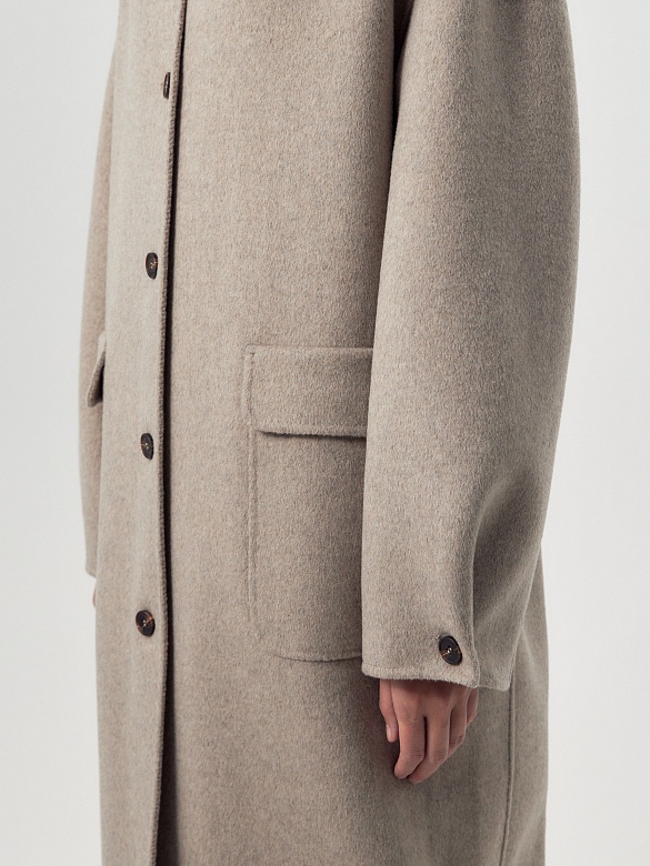 Пальто из премиальной шерсти со стёганым жилетом POMPA арт.1016220p91187