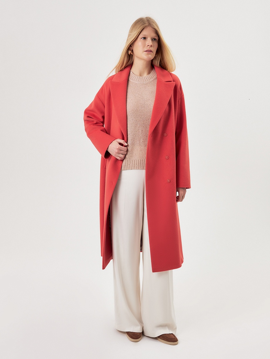 Шерстяное пальто с мембраной