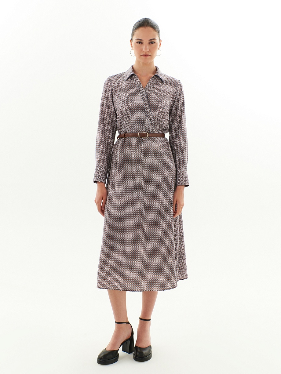 Платье полуприлегающего силуэта из 100% тенселя