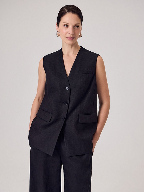 Жилет из 100% льна