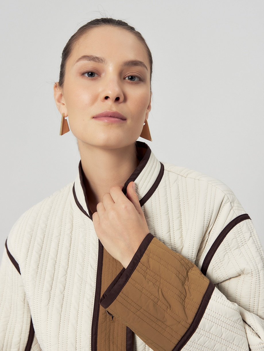 Прямой стеганый жакет