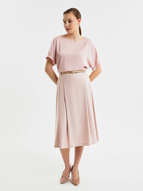 Юбка-миди из текстурной костюмной ткани