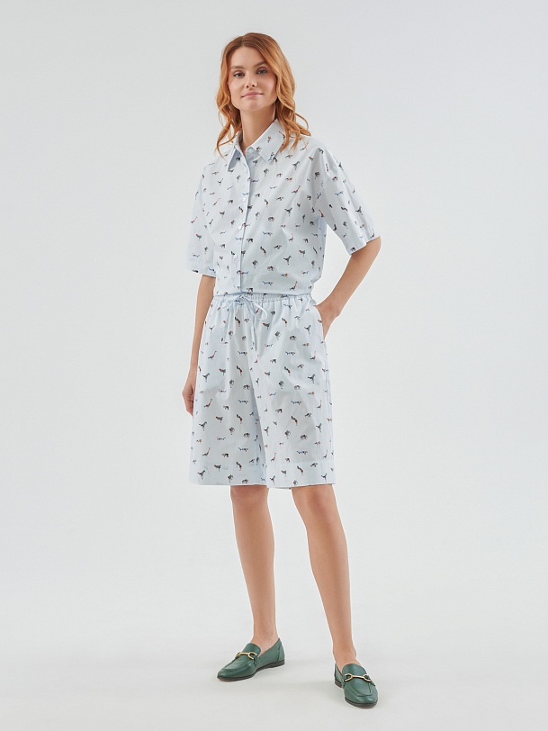 Свободные широкие шорты из 100% хлопка