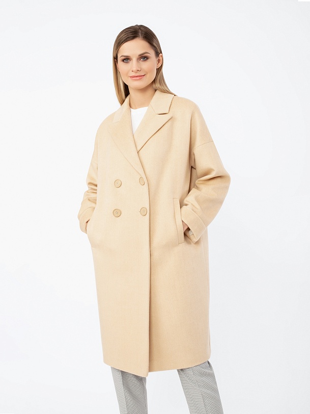 Пальто-кокон женское демисезонное