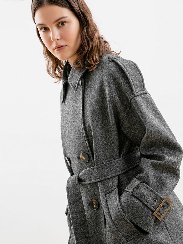 Пальто женское еврозима с мембраной и утепленной спинкой POMPA арт.1014220p90091