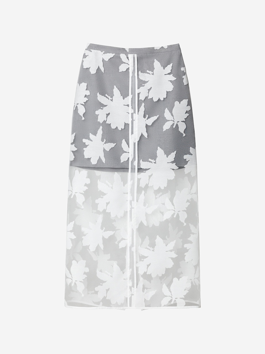 Юбка макси из органзы