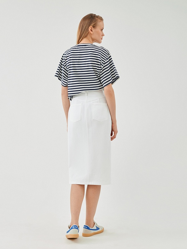 Джинсовая юбка-карандаш